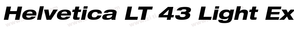 Helvetica LT 43 Light Extended Oblique字体转换